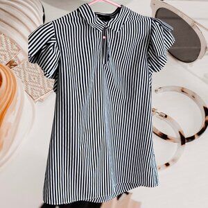 Striped Blue & White Top